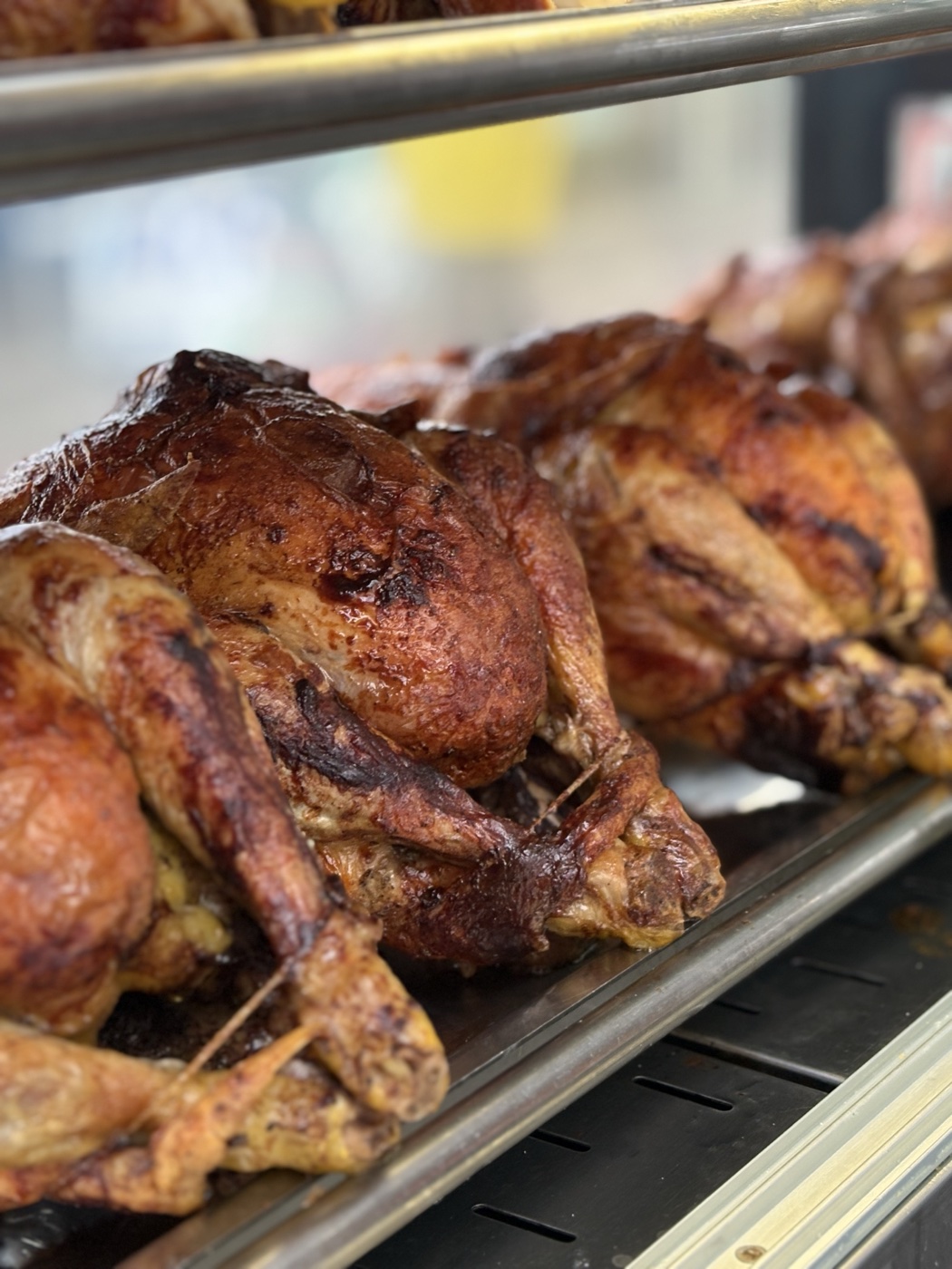 Poulet fermier rôti à la broche